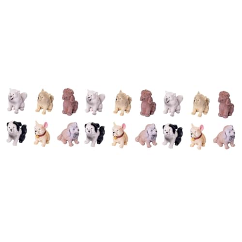 BESPORTBLE 3 Sätze Mini-serie Großer Hunde Miniaturfiguren Aus Kunstharz Cupcake-topper Mit Hund Winzige Figuren Hundehandwerk Niedliche Welpenstatue Welpen-cupcake-topper Pvc 6 Stück * 3 von BESPORTBLE