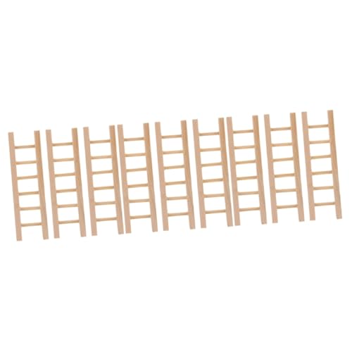 BESPORTBLE 3 Sätze Puppenhausleiter Bausätze Woodzeez Lebewesen Mini-leitern Bausatz Mini- Zwerge Winziges Gartenschmuck Im Freien Miniaturen Figur Gartenzwerg Beige Holz 3 Stück * 3 von BESPORTBLE