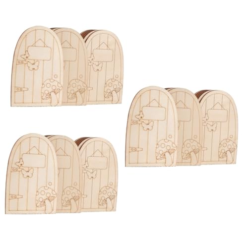 BESPORTBLE 3 Sätze Tür Dot Point Door Knob Ornaments Gartendeko Rostoptik Tiny Houses Wandtattoo Kinderzimmer Miniatur Feenfiguren Holzscheiben Bambus Khaki 20 Stück * 3 von BESPORTBLE