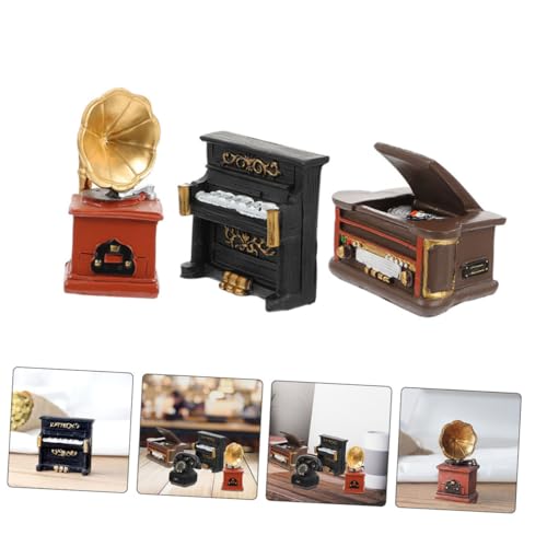 BESPORTBLE 3 Stück Teiliges Vintage Harz Ornaments mit Retro Klavier Grammophon und Plattenspieler Stilvolle Tischdekoration im Amerikanischen Landhausstil Langlebig und Umweltfreundlich für BESPORTBLE 3 Stück Teiliges Vintage Harz Ornaments mit Retro Klavier Grammophon und Plattenspieler Stilvolle Tischdekoration im Amerikanischen Landhausstil Langlebig und Umweltfreundlich für von BESPORTBLE