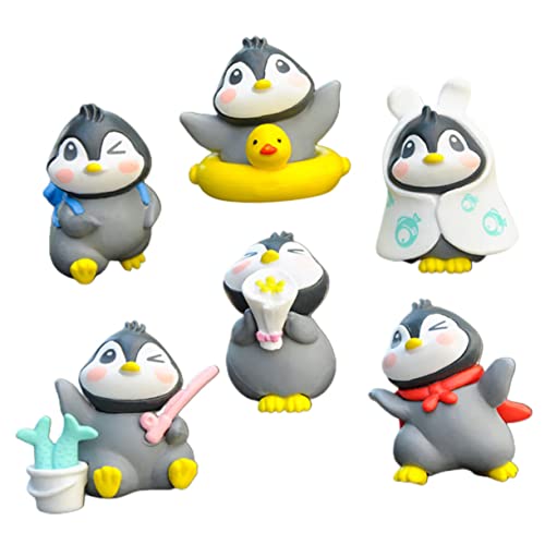 BESPORTBLE 30 Stk Pinguin-Ornamente Cupcake-Topper zum Geburtstag Minifiguren Kinderzimmerdekoration Miniatur-Pinguin-Statue Junge schmücken Regenjacke Marionette Baby PVC von BESPORTBLE