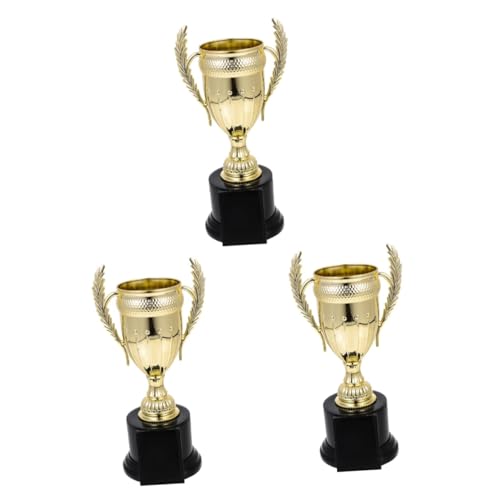 BESPORTBLE 3St Kindertrophäe Kinderspielzeug Trophäen für Kinder trophäen dekor für kinder Wettbewerb Trophäenspielzeug für Kinder persönliche Trophäe Trophäen für Spiele PVC Golden von BESPORTBLE