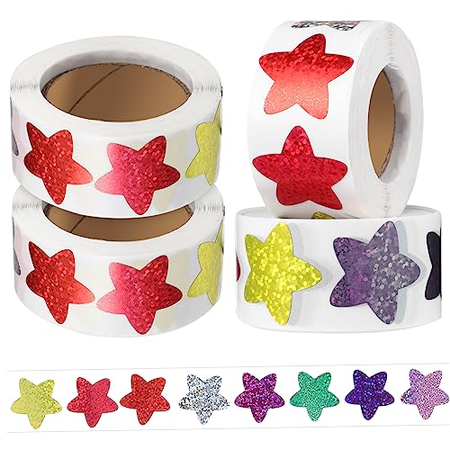 BESPORTBLE 4 Rollen Selbstklebende Stern Sticker Belohnungsaufkleber für Lehrermotivationsaufkleber Bunte Kleine Aufkleber für Schulbelohnung und Geschenkdekoration BESPORTBLE 4 Rollen Selbstklebende Stern Sticker Belohnungsaufkleber für Lehrermotivationsaufkleber Bunte Kleine Aufkleber für Schulbelohnung und Geschenkdekoration von BESPORTBLE