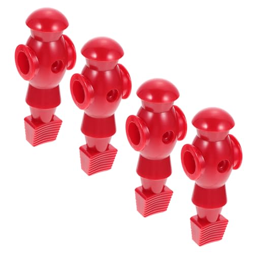 BESPORTBLE 4 Stück Kicker Zubehör Fußballspieler Fußballtisch Joystick Desktop Tischfußball-spielbälle Fußball Produkte Mini Kickertisch -kickerautomat Fußbälle Kickerfigur Rot Harz von BESPORTBLE