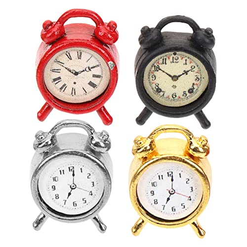 BESPORTBLE 4 Stück Mini Schlafzimmer Zubehör Realistische Mini Uhr Puppenhaus Dekoration DIY Bastelset in Schwarz Silber Rot Gold Vielseitig für Spiel Raumgestaltung Zufällige BESPORTBLE 4 Stück Mini Schlafzimmer Zubehör Realistische Mini Uhr Puppenhaus Dekoration DIY Bastelset in Schwarz Silber Rot Gold Vielseitig für Spiel Raumgestaltung Zufällige von BESPORTBLE