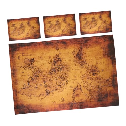 BESPORTBLE 4 Stück Papierkarten Vintage Stil Schatzsuche Requisiten für Lernspiel mit Abenteuerfaktor Leicht Tragbar für Familienfeiern und Kinderpartys BESPORTBLE 4 Stück Papierkarten Vintage Stil Schatzsuche Requisiten für Lernspiel mit Abenteuerfaktor Leicht Tragbar für Familienfeiern und Kinderpartys von BESPORTBLE