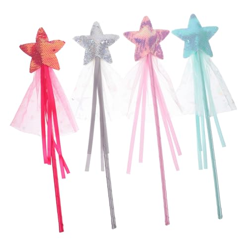 BESPORTBLE 4 Stück Teiliges Feen zauberstab Glänzendem Fünfzackigem Stern Bunte für Prinzessin Kostüme Engel Märchen Cosplay für Geburtstage und Verkleidungsspiele BESPORTBLE 4 Stück Teiliges Feen zauberstab Glänzendem Fünfzackigem Stern Bunte für Prinzessin Kostüme Engel Märchen Cosplay für Geburtstage und Verkleidungsspiele von BESPORTBLE