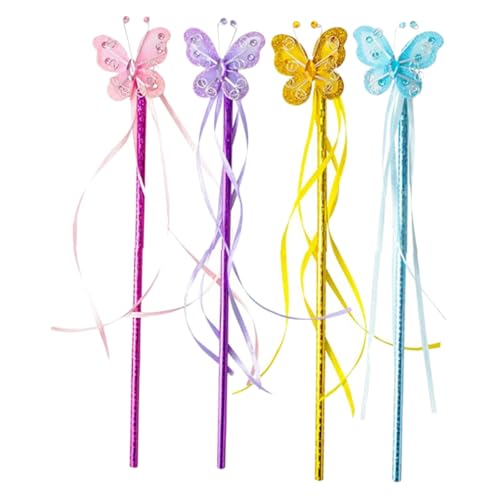BESPORTBLE 4 Stück Teiliges Feenstab mit Schmetterlingen und Farbigen Bändern Leichter Zauberstab für Kinderkostüme Geeignet für Geburtstagsfeiern Karneval Bühnenauftritte und Rollenspiele BESPORTBLE 4 Stück Teiliges Feenstab mit Schmetterlingen und Farbigen Bändern Leichter Zauberstab für Kinderkostüme Geeignet für Geburtstagsfeiern Karneval Bühnenauftritte und Rollenspiele von BESPORTBLE