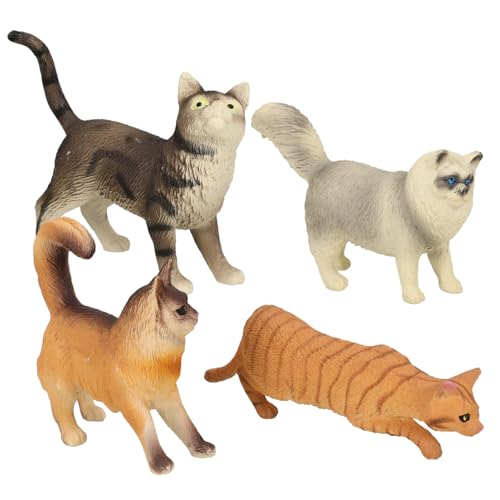 BESPORTBLE 4 Stück Teiliges Katzenmodell Lebensechte Desktop Deko Realistische Tierfigur für Zimmer Büro Wohnzimmer Dekoration Lernspielzeug für Katzenliebhaber BESPORTBLE 4 Stück Teiliges Katzenmodell Lebensechte Desktop Deko Realistische Tierfigur für Zimmer Büro Wohnzimmer Dekoration Lernspielzeug für Katzenliebhaber von BESPORTBLE