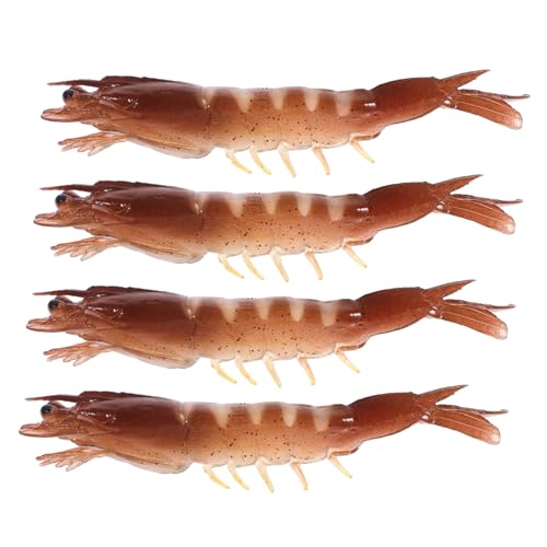 BESPORTBLE 4 Stück Teiliges Künstliche Garnelen Modelle Simulation Garnelen für Fotodekoration PVC Material für Lernspielzeug und Sammlung BESPORTBLE 4 Stück Teiliges Künstliche Garnelen Modelle Simulation Garnelen für Fotodekoration PVC Material für Lernspielzeug und Sammlung von BESPORTBLE