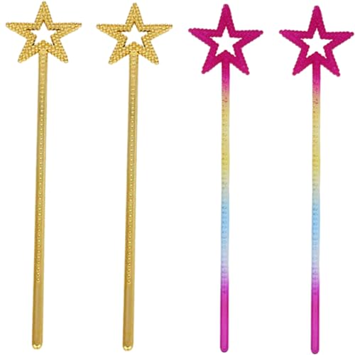 BESPORTBLE 4 Stück Teiliges Sternstab für Mädchen Bunte Goldene Geeignet für Kostüm Party Halloween Cosplay Bühnenauftritte und Rollenspiele BESPORTBLE 4 Stück Teiliges Sternstab für Mädchen Bunte Goldene Geeignet für Kostüm Party Halloween Cosplay Bühnenauftritte und Rollenspiele von BESPORTBLE