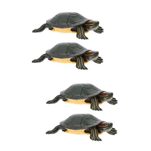 BESPORTBLE 4 Stück Künstliche Meeresschildkröte Miniatur-Wasserrad-Schildkrötenfigur Schildkrötenfigur Lebensecht Solide Schildkrötenmodell Meerestiere Figuren Schildkrötenskulptur von BESPORTBLE