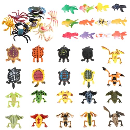 BESPORTBLE 40 Stück Teiliges Realistische Tiermodelle Bunte Simulationen von Frosch Goldfisch Schildkröte und Krabbe Detailreiche Dekorationen für Lernspielzeug und Aquarium Zubehör BESPORTBLE 40 Stück Teiliges Realistische Tiermodelle Bunte Simulationen von Frosch Goldfisch Schildkröte und Krabbe Detailreiche Dekorationen für Lernspielzeug und Aquarium Zubehör von BESPORTBLE
