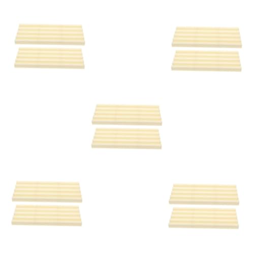 BESPORTBLE 5 Sätze Spielkarten Halterung Poker Zubehör Spielkartenhalter Aus Kunststoff Heimspielkarten Stehen Domino-haltergestelle Domino-Halter-Organizer Plastik Beige 2 Stück * 5 von BESPORTBLE