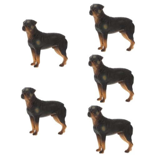 BESPORTBLE 5 Stück Kinderspielzeug Hund Simulation Tierfigur Kunststoff Tiermodell Hundefigur Modell Welpenerkennungsmodell Welpenfigur Hundeform Ornament Simulation Hund Dekoration von BESPORTBLE