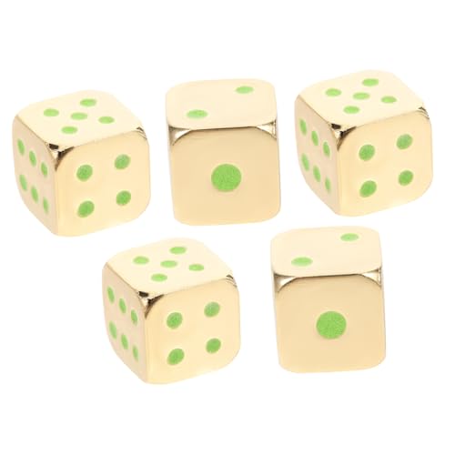 BESPORTBLE 5 Stück Metall Würfel Leuchtend Zahlen Würfel Spiel Zubehör für Brettspiele Party Bar Spielwürfel Kompakt Leicht Tragbar BESPORTBLE 5 Stück Metall Würfel Leuchtend Zahlen Würfel Spiel Zubehör für Brettspiele Party Bar Spielwürfel Kompakt Leicht Tragbar von BESPORTBLE