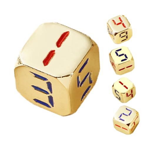 BESPORTBLE 5 Stück Teiliges Metall Würfel Goldfarbene Zahl Würfel mit Abgerundeten Ecken für Brettspiele Poker Tischspiele und Party Zubehör Leicht Tragbar Kompakt für Spielzubehör BESPORTBLE 5 Stück Teiliges Metall Würfel Goldfarbene Zahl Würfel mit Abgerundeten Ecken für Brettspiele Poker Tischspiele und Party Zubehör Leicht Tragbar Kompakt für Spielzubehör von BESPORTBLE