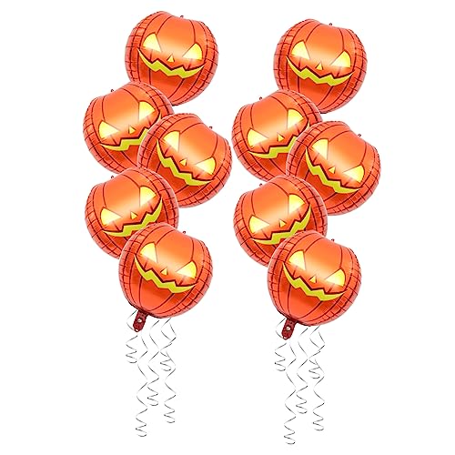 BESPORTBLE 50 Stück Kürbis Folienballons Ballons Mit Kürbisgesicht Halloween-luftballons Folie Ballon Für Halloween Halloween-partydekorationen Halloween Dekorative Requisiten Aluminiumfolie von BESPORTBLE