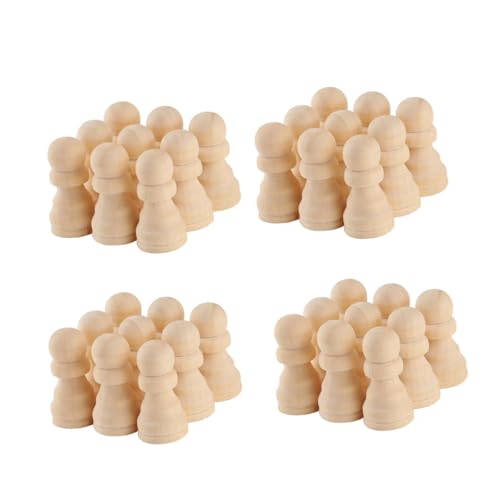 BESPORTBLE 50 Stück Teiliges Schachfiguren Naturbelassenem Holz DIY bemalung Stabile und Langlebige Brettspiel zubehörteile für Kreative Bastelprojekte BESPORTBLE 50 Stück Teiliges Schachfiguren Naturbelassenem Holz DIY bemalung Stabile und Langlebige Brettspiel zubehörteile für Kreative Bastelprojekte von BESPORTBLE