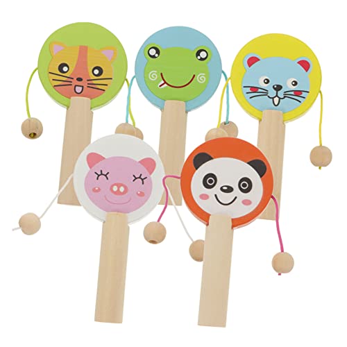 BESPORTBLE 5 Stücke Holz Musikspielzeug Rassel Tamburin für Kinder Früherziehungsspielzeug mit Cartoon Design Interaktives Lernspielzeug für 3-7 BESPORTBLE 5 Stücke Holz Musikspielzeug Rassel Tamburin für Kinder Früherziehungsspielzeug mit Cartoon Design Interaktives Lernspielzeug für 3-7 von BESPORTBLE