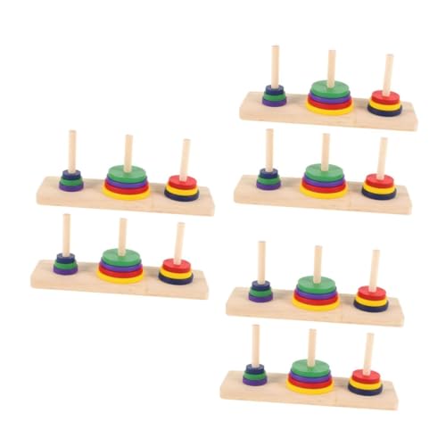 BESPORTBLE 6 Stück Buntes Holz Puzzle Spiel Intelligentes Denkspiel Tower of Hanoi Geschicklichkeitsspiel für Erwachsene und Kreatives Logikspiel für Zuhause und Party BESPORTBLE 6 Stück Buntes Holz Puzzle Spiel Intelligentes Denkspiel Tower of Hanoi Geschicklichkeitsspiel für Erwachsene und Kreatives Logikspiel für Zuhause und Party von BESPORTBLE