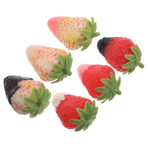 BESPORTBLE 6 Stück Künstliche Erdbeeren Deko Realistische Fruchtanhänger für Tischdekoration Fotografie und Partybedarf Lebensechte Nachbildung BESPORTBLE 6 Stück Künstliche Erdbeeren Deko Realistische Fruchtanhänger für Tischdekoration Fotografie und Partybedarf Lebensechte Nachbildung von BESPORTBLE