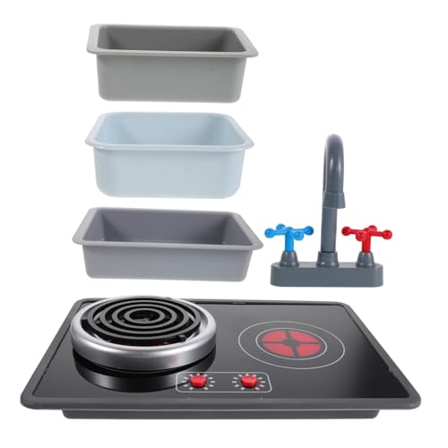 BESPORTBLE 6 Stück Teiliges Kinderküchenspielset mit Realistischem Induktionsherd Licht und Soundeffekten Eckigem Rechteckigem und Mini Spülbecken Sowie Wasserhahn Leicht Tragbar für BESPORTBLE 6 Stück Teiliges Kinderküchenspielset mit Realistischem Induktionsherd Licht und Soundeffekten Eckigem Rechteckigem und Mini Spülbecken Sowie Wasserhahn Leicht Tragbar für von BESPORTBLE