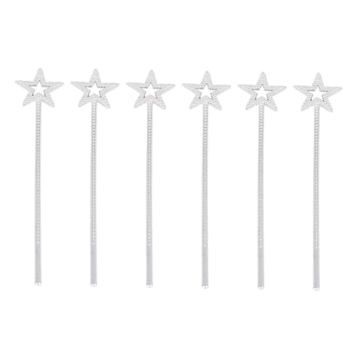 BESPORTBLE 6 Stück Teiliges Silberne Feenstäbe aus Kunststoff mit Stern Design Sichere Magische Stäbe für Geburtstagsfeiern Cosplay und Mädchenspielzeug BESPORTBLE 6 Stück Teiliges Silberne Feenstäbe aus Kunststoff mit Stern Design Sichere Magische Stäbe für Geburtstagsfeiern Cosplay und Mädchenspielzeug von BESPORTBLE