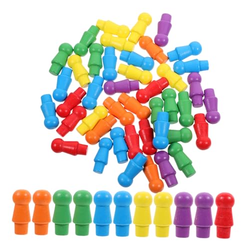 BESPORTBLE Holz Schachfiguren 60 Stück für Brettspiele Bunte Flugschach Figuren Langlebiges Zubehör Pädagogisches Spielzeug für Kinder BESPORTBLE Holz Schachfiguren 60 Stück für Brettspiele Bunte Flugschach Figuren Langlebiges Zubehör Pädagogisches Spielzeug für Kinder von BESPORTBLE