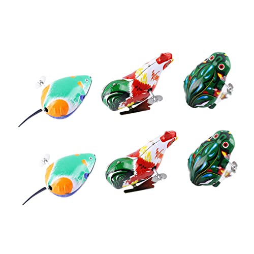 BESPORTBLE 6Stücke Vintage Aufziehspielzeug Nostalgische Tier Spielzeuge mit Aufziehmechanismus Frosch Küken Robuste Sichere und Gestaltete Spielzeuge BESPORTBLE 6Stücke Vintage Aufziehspielzeug Nostalgische Tier Spielzeuge mit Aufziehmechanismus Frosch Küken Robuste Sichere und Gestaltete Spielzeuge von BESPORTBLE