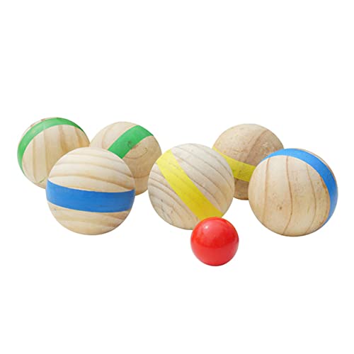 BESPORTBLE 7St Bodenkugel für kinderspielzeug outdor spielzeuge für kindersport Bälle im Freien Outdoor-Sportbälle interaktive Bälle Boccia im Freien Holz von BESPORTBLE