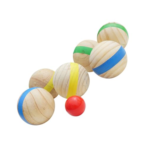 BESPORTBLE Boccia-Kugeln für Freizeitsport Im Freien 7 Stück Aus Holz Boccia-Kugeln Im Französischen Stil für Jungen und Mädchen Sicheres Party-Spielzeug von BESPORTBLE