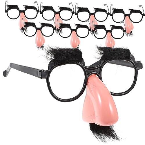 BESPORTBLE 8 Stück Lustige Partybrille mit Großer Nase und Schnurrbart Teiliges Cosplay Kreative Verkleidungsrequisiten für Erwachsene und Jugendliche Einfach zu Tragen Langlebig und BESPORTBLE 8 Stück Lustige Partybrille mit Großer Nase und Schnurrbart Teiliges Cosplay Kreative Verkleidungsrequisiten für Erwachsene und Jugendliche Einfach zu Tragen Langlebig und von BESPORTBLE