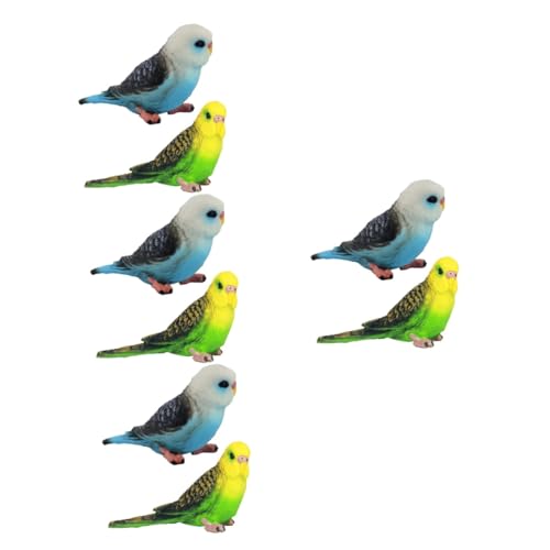 BESPORTBLE 8 Stück Simulation Papagei Großer Vogel Stofftier Heimdekoration Vogelornament Künstliche Vogelmodelle Vogelskulptur Dschungel Gefälschter Vogel Mini-Vogelfigur Kind von BESPORTBLE