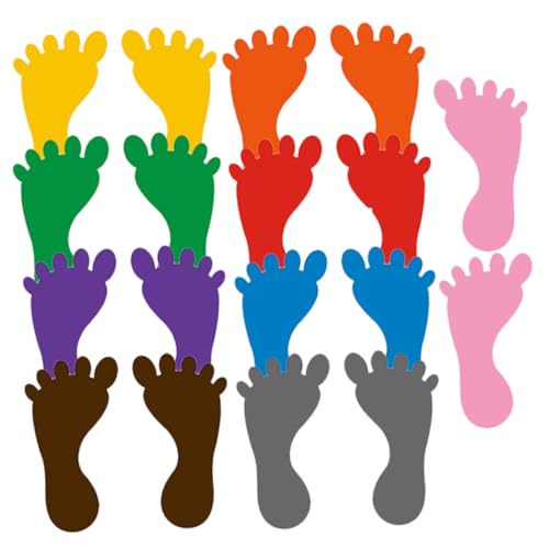 BESPORTBLE 9 Paare Bunte Fußabdruck Sticker aus Langlebigem PVC wasserdichte Bodenaufkleber für Kindergarten Spielzimmer Flur für Lernhilfe Spiele Dekoration rutschfest Zufällige Farbe BESPORTBLE 9 Paare Bunte Fußabdruck Sticker aus Langlebigem PVC wasserdichte Bodenaufkleber für Kindergarten Spielzimmer Flur für Lernhilfe Spiele Dekoration rutschfest Zufällige Farbe von BESPORTBLE