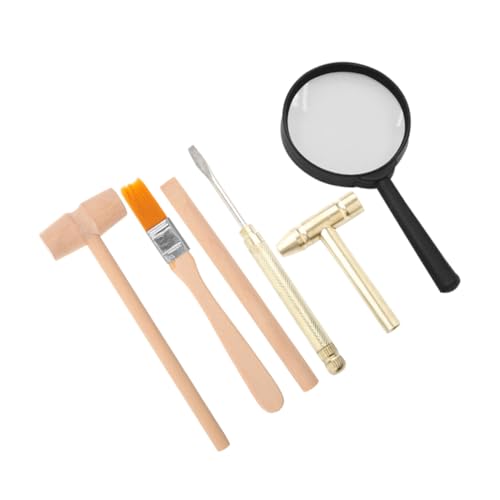 BESPORTBLE Archäologen Ausgrabungsset für Holzhammer Meißel Pinsel und Lupe Ergonomische Robuste Werkzeuge für Spielerisches Lernen und Edelstein Entdeckung für Junge Mädchen und Jungen BESPORTBLE Archäologen Ausgrabungsset für Holzhammer Meißel Pinsel und Lupe Ergonomische Robuste Werkzeuge für Spielerisches Lernen und Edelstein Entdeckung für Junge Mädchen und Jungen von BESPORTBLE