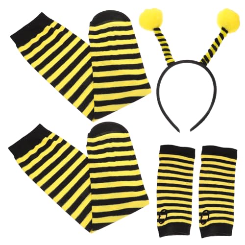 BESPORTBLE Bienenkostüm mit Gestreiftem Stirnband Langen Handschuhen und Overknee strümpfen Atmungsaktiv Angenehm für Kostümparty Bühnenauftritt und Fasching Geeignet für Jungen und Mädchen BESPORTBLE Bienenkostüm mit Gestreiftem Stirnband Langen Handschuhen und Overknee strümpfen Atmungsaktiv Angenehm für Kostümparty Bühnenauftritt und Fasching Geeignet für Jungen und Mädchen von BESPORTBLE