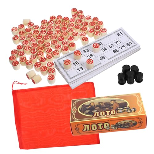 BESPORTBLE Bingo Spielset mit Doppelseitigen Zahlen schachfiguren und Spielkarten Tragbares Brettspiel für Erwachsene Konzentration und Logischem Denken BESPORTBLE Bingo Spielset mit Doppelseitigen Zahlen schachfiguren und Spielkarten Tragbares Brettspiel für Erwachsene Konzentration und Logischem Denken von BESPORTBLE