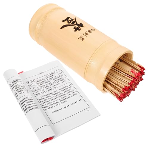 BESPORTBLE Buddhistische Wahrsagerequisiten Vintage Bambus wahrsagestäbe mit Eimer und Buch für Chinesische Divination Spiele Tempel Familienfeier BESPORTBLE Buddhistische Wahrsagerequisiten Vintage Bambus wahrsagestäbe mit Eimer und Buch für Chinesische Divination Spiele Tempel Familienfeier von BESPORTBLE