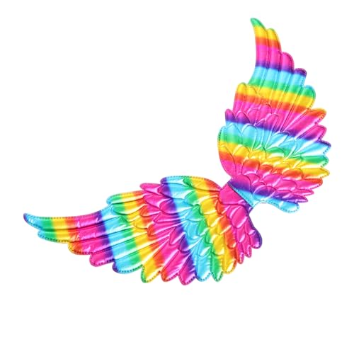 BESPORTBLE Bunte Engelsflügel Cosplay Requisite Für Mädchen Farbige Flügel Für Partys Bühnenaufführungen Karneval Und Halloween Kostüme Accessoire von BESPORTBLE