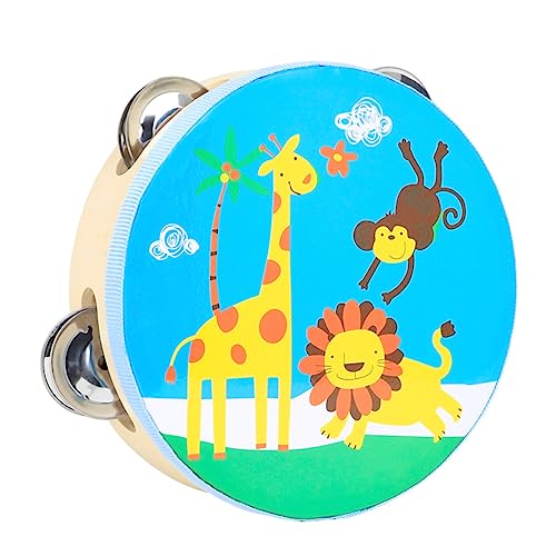 BESPORTBLE Buntes Trommelspielzeug Hand Tamburin mit Comic Giraffe für Frühe Musikalische Bildung Fördert und Konzentration für Jungen und Mädchen BESPORTBLE Buntes Trommelspielzeug Hand Tamburin mit Comic Giraffe für Frühe Musikalische Bildung Fördert und Konzentration für Jungen und Mädchen von BESPORTBLE