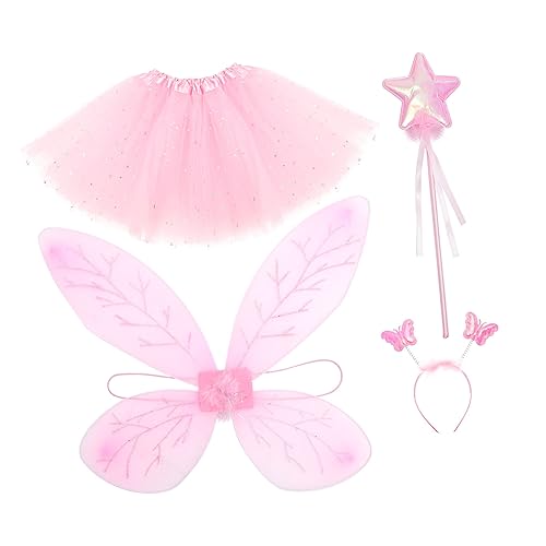 BESPORTBLE Feen Kostüm für Mädchen Teilig mit Prinzessin Rock Engelsflügel Zauberstab und Haarreif Buntes Cosplay Outfit für Festtage und Bühnenauftritte Komfortabel und Langlebig BESPORTBLE Feen Kostüm für Mädchen Teilig mit Prinzessin Rock Engelsflügel Zauberstab und Haarreif Buntes Cosplay Outfit für Festtage und Bühnenauftritte Komfortabel und Langlebig von BESPORTBLE