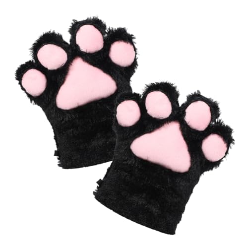 BESPORTBLE Flauschige Katzenkrallen Handschuhe Cosplay Katzenpfoten Fäustlinge Warme Tierklauen Handschuhe Für Winter Und Kostümpartys von BESPORTBLE