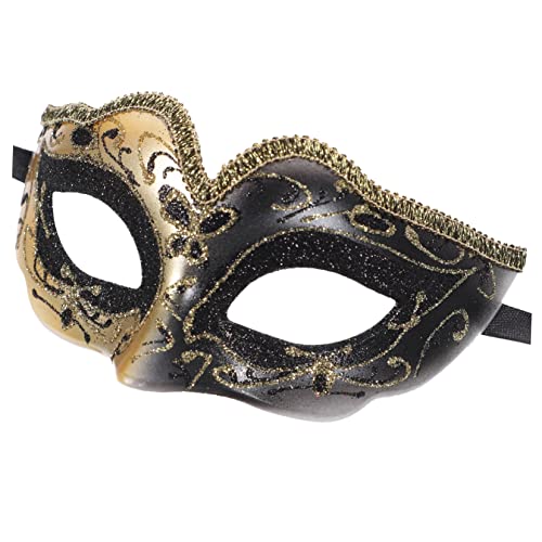 BESPORTBLE Halloween Halbmaske Dekorative Cosplay Maske Für Karneval Maskerade Fasching Goldene Verzierungen Für Kostümparty Und Festlichkeiten von BESPORTBLE