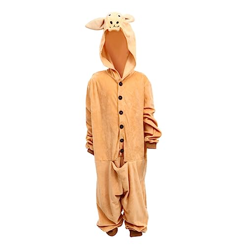 BESPORTBLE Halloween Jumpsuit Cosplay Outfit Mit Kapuze Kristallplüsch Material Tief Für Partys Karneval Und Bühnenaufführungen Lustiges Kostüm von BESPORTBLE