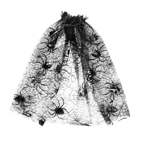 BESPORTBLE Halloween Umhang mit Verstellbarem Gürtel Schwarze Netz Spinnen und Fledermaus Design Leicht Auszuziehen für Partys und Aufführungen S BESPORTBLE Halloween Umhang mit Verstellbarem Gürtel Schwarze Netz Spinnen und Fledermaus Design Leicht Auszuziehen für Partys und Aufführungen S von BESPORTBLE