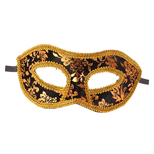 BESPORTBLE Herren Maske Für Maskerade Venezianische Kostüm Maske Aus Spitze Halbe Gesichtsmaske Für Partys Halloween Karneval Und Weihnachtsfeiern Schwarz von BESPORTBLE