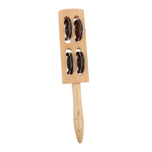 BESPORTBLE Holz Jingle Bells Schlaginstrument mit Schellen Handheld Percussion für Musikalische Früherziehung Sicher Leicht zu Fördert Hörsinn und Rhythmusgefühl BESPORTBLE Holz Jingle Bells Schlaginstrument mit Schellen Handheld Percussion für Musikalische Früherziehung Sicher Leicht zu Fördert Hörsinn und Rhythmusgefühl von BESPORTBLE