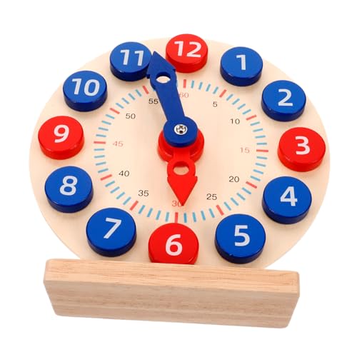 BESPORTBLE Holz Lernuhr Uhrzeit Spielerisch Lernen Bunte Zahlen Holzspielzeug Pädagogisch Leicht und Langlebig für Grundschule Mädchen Jungen BESPORTBLE Holz Lernuhr Uhrzeit Spielerisch Lernen Bunte Zahlen Holzspielzeug Pädagogisch Leicht und Langlebig für Grundschule Mädchen Jungen von BESPORTBLE