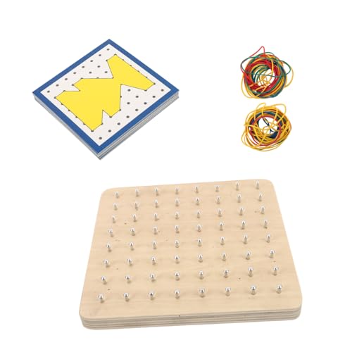 BESPORTBLE Holz Nagelbrett Geoboard Lernspielzeug für Pädagogisches Zubehör aus Hochwertigem Holz Sicher Poliert für Grundschüler und Montessori Frühlernzentren BESPORTBLE Holz Nagelbrett Geoboard Lernspielzeug für Pädagogisches Zubehör aus Hochwertigem Holz Sicher Poliert für Grundschüler und Montessori Frühlernzentren von BESPORTBLE